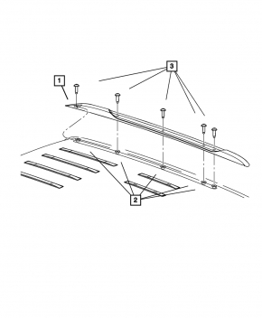 Bară longitudinală de plafon stânga Jeep Grand Cherokee WK2 17-18 structură gri