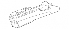 Консоль центральная подлокотник и подстаканники Honda Civic X FC 16-21 черная ткань