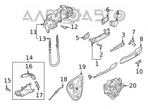 Панель двери задней левой внутренняя Audi A5 F5 18-25