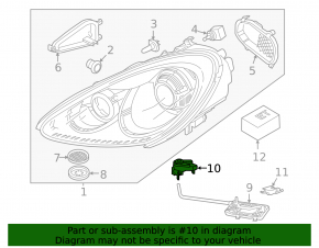 Кронштейн фары правый Porsche Cayenne 958 11-14 с тягой
