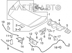 Замок капота Ford Transit Connect MK2 13-18
