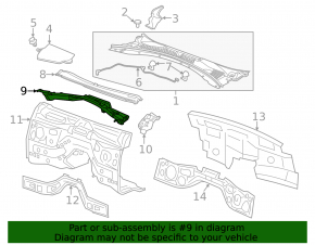Поддон дворников Chevrolet Camaro 16-23