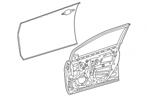 Дверь голая передняя левая Toyota Prius 23-26