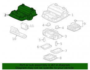 Плафон освещения передний Honda CRV 15-16 серый c Home link