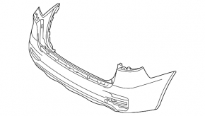 Бампер задний голый Kia Sorento 16-18 Sport
