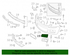 Заглушка противотуманная фара птф левая Mazda CX-7 06-09