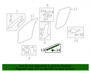 Накладка порога передняя левая Honda Civic X FC 16-21 4d черная