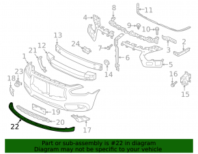 Губа переднего бампера Infiniti JX35 QX60 13-20 структура