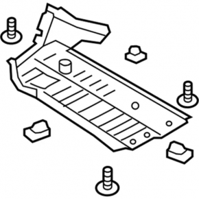 Защита переднего бампера Ford Fusion mk5 17-20 левая, потерта
