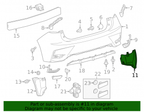 Подкрыльник заднего бампера правый Lexus CT200h 11-17