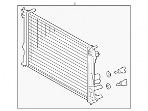 Radiator de răcire cu apă pentru Toyota Prius 50 21-22