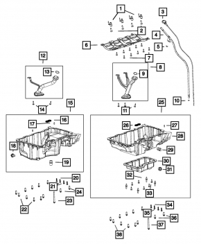 Щуп масляный Jeep Cherokee KL 20-23 2.0т