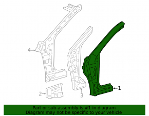Стойка кузова передняя правая Toyota Camry v50 12-14 usa