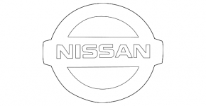 Эмблема решетки радиатора grill Nissan Rogue 21-23 под радар, тычка