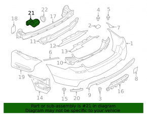 Парктроник переднего бампера BMW 5 F10 11-16