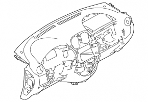Торпедо передняя панель без AIRBAG Nissan Versa 12-19 usa темно-серый, царапины
