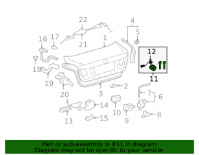 Личинка замка крышки багажника Lexus LS460 LS600h 07-12