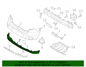 Parte inferioară bară spate netratată Kia Soul 14-19 EV