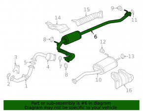 Выпускная трасса средняя часть Honda HR-V 16-22