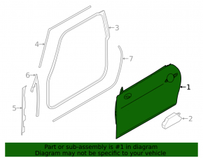 Дверь в сборе передняя левая Mini Cooper F56 3d 14-24