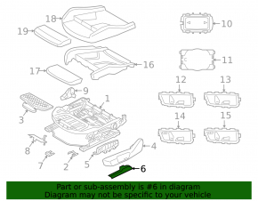 Ornament scaun șofer, lateral stânga, BMW X2 F39 18-23, negru