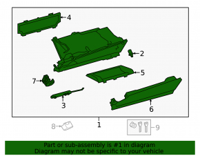 Перчаточный ящик, бардачок Lexus ES250 ES300h ES350 19-21 черный