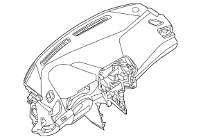 Торпедо передняя панель без AIRBAG Nissan Maxima A36 16-18 черн S, SV, SL, Platinum, потептости