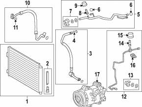 Condensator radiator aer condiționat Toyota Highlander 20-21 3.5