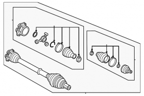 Transmisie semi-arbore stânga față pentru Audi A4 B9 17-21 FWD