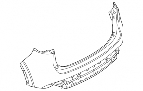 Bara de protectie spate nu Mazda CX-5 22-25 pentru senzori de parcare