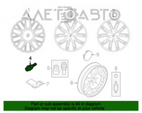Болт колесный d19 M14x1.5 Porsche Cayenne 958 11-14 черный