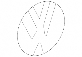 Эмблема V6 крышки багажника VW Passat b8 16-19 USA