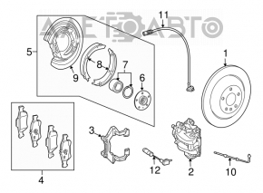 Суппорт в сборе задний левый Mercedes W164 ML W251 R