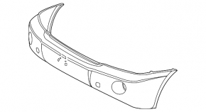 Бампер передний голый Toyota Highlander 01-07