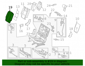 Spătarul scaunelor din spate, rândul 2, stânga, Mercedes W167 GLE 350 450 20-26, piele maro, cu centură, cotieră și cadru inferior, electric, pentru 3 rânduri