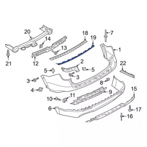 Bara de protecție spate Ford Explorer 20-24 crom, Platinum