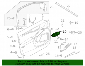 Ручка двери внутренняя передняя правая Ford Escape MK4 20-22 хром