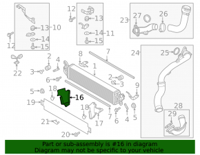 Дефлектор радиатора правый нижний Mazda CX-5 19-25 2.5T