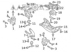 Опора двигателя левая Audi A6 C8 19-24 2.0T