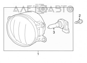 Farul anti-ceață stânga pentru Lexus ES300h ES350 13-15, nou, aftermarket