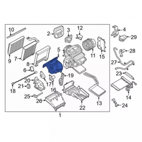 Корпус печки голый Ford Transit Connect MK2 13-23