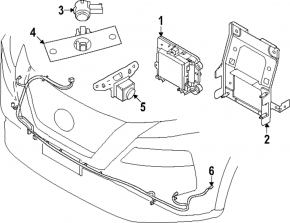 Парктроник переднего бампера внутренний Nissan Rogue 24-26
