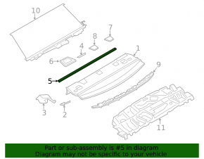 Уплотнитель задней полки BMW 4 F32/33/36 14-20