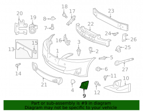Cadru far dreapta pentru Lexus IS 11-13, nou, original