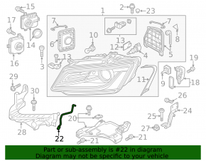 Furtun far stânga Audi Q5 8R 13-17 xenon
