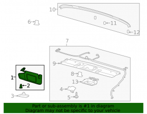 Козырек правый Ford Mustang mk6 15-23 кабрио