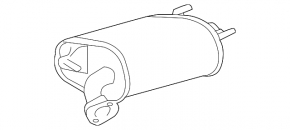 Глушитель задняя часть с бочкой Lexus ES300h 13-18