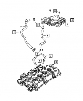 Масляный сепаратор ДВС Fiat 500L 14-19 1.4T