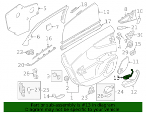 Ornamente geam spate dreapta Audi A6 C7 12-18, bej, zgârieturi