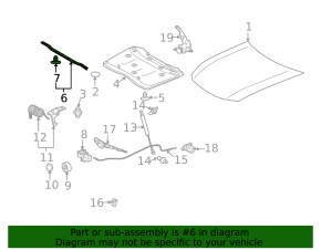 Уплотнитель капота Lexus GS300 GS350 GS430 GS450h 06-11 на капоте